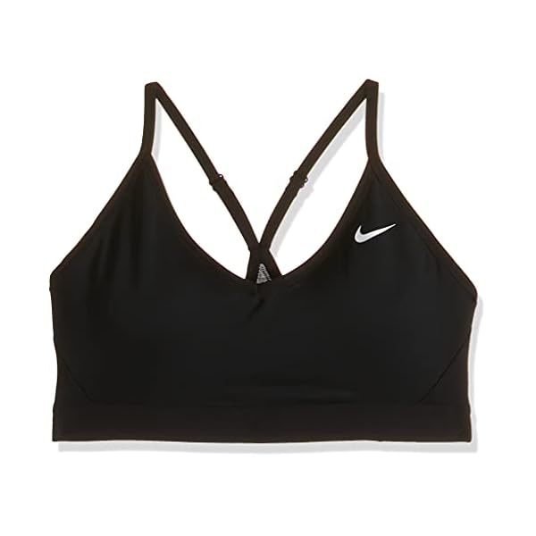 NIKE-Womens-Pro-Indy-Sports-Bra Nike Women's Dri-Fit Indy Training Bra (Black, Small)
