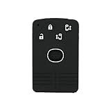 SEGADEN Silicone Cover Protector Case Skin Jacket fit for MAZDA 4 Button Smart Card Remote Key Fob CV4534 Black