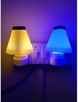 Led Night Umbrella Shape Hanging Lights Pack of 2 Night Lamp (6.5 cm, Multicolor)
