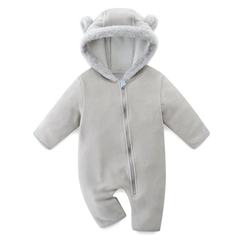 Body barboteuse à capuche chaud enfant avec doublure en laine isolante