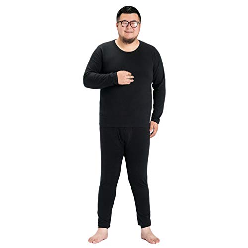 GladiolusA Skiunterwäsche Herren Thermounterwäsche Funktionswäsche Set Thermounterhemd Hose Warme Unterwäsche Schwarz 5XL Cover