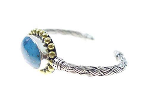 Turquoise Gemstone Real 925 Sterling Silver Cuff Bracelet For Women, Fashion Tribal Gypsy Bohemian Ethnic Design Designer Handmade Cuff Bracelet, Party Boho Jewelry #TOP5