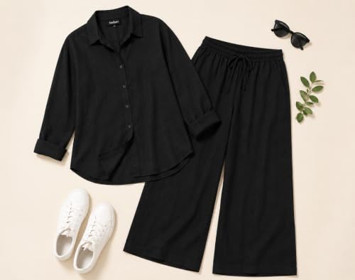 NOBARR black linen co-ord set – image 7