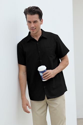 Image of SANGTREE Summer Button Down Shirts Cottn Tops for Men Women Boy Girl