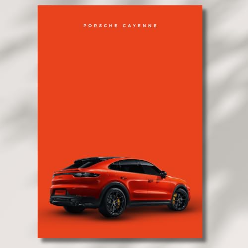 Image of Live Mad Live Crazy Porsche Cayenne Portrait Single Wall Paper Poster, A3 Size, 16.5L X 11.7W Inches Unframed Art Prints - Home, Bedroom, Living Room & Decor - Aesthetic, Matt Finish, Frame Not Included