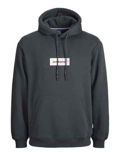 JACK&JONES Herren JORBRONX Rectangle Sweat Hood Kapuzenpullover, Forest River, M – Ansicht 1