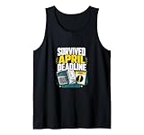 Survived April Deadline Tax Season Bookkeeper Tank Top