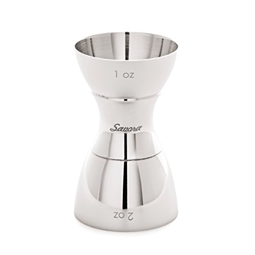 Savora Stainless Steel double Jigger, Silver