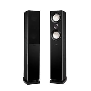 Fluance Reference High Performance 3-Way Floorstanding Loudspeakers with Down-Firing 8″ Subwoofers for 2-Channel Stereo Listening or Home Theater System – Black Ash/Pair (XL8F)