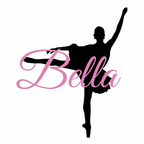Custom Name Ballet Dance Wall Decal - Boys Girls Personalized Name Dancer Wall Sticker - Custom Name Sign - Custom Name Stencil Monogram - Boys Girls Room Wall Decor
