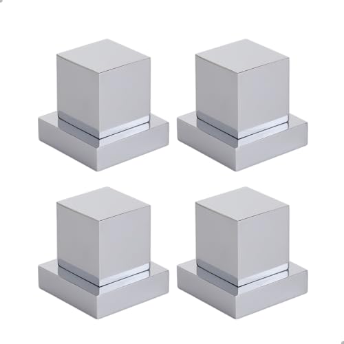 SOFTINOX Kit 4 Acabamentos Quadrados 100% Metal P/Registros Padrão Deca