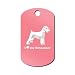 Mister Petlife I Love My Schnauzer Engraved Keychain/GI Tag Pink