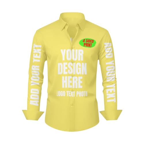 Custom Dress Shirts for Men Personalized Design Photo Logo Text Long Sleeve Button Down Shirt Personalized Shirts3