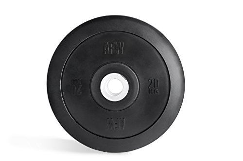 AFW 105173 105173-Disco de Goma Bumper, 20 kg, Color Negro, Talla M, Hombre, U