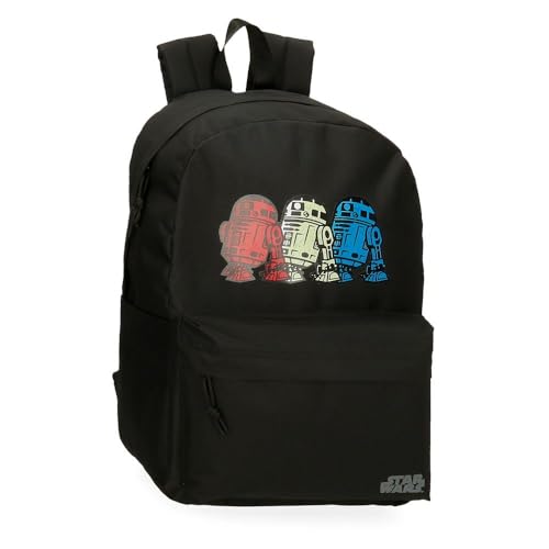 Joumma Star wars Star wars - R2D2 Zaino Scuola 15,6' Nero 31,5 x 45 x 15 cm Poliestere 21,26L, Nero, Taglia unica, Zaino scuola adattabile a carrello