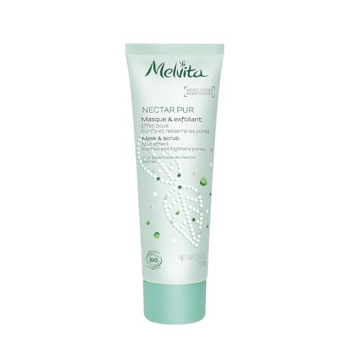 Melvita - Mascarilla efecto barro Nectar Pur - Purifica y cierra los poros sin resecar la piel - 100% Natural - Certificada Bio - Fórmula vegana - Elaborada en Francia - Tubo 75 ml