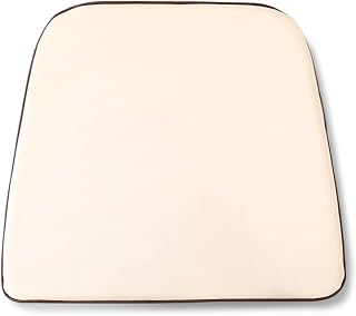 Cojines para Silla en Cuero de Imitación, Cojín para Asiento de Silla en Forma de D, con Cremallera, Relleno de Espuma de Memoria, Antideslizante, para Oficina Casa, Impermeable,Blanco,40X44CM
