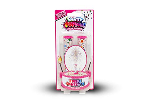 BEST PARTY EVER! Pink Confetti Candle Cake Topper 2 Pack