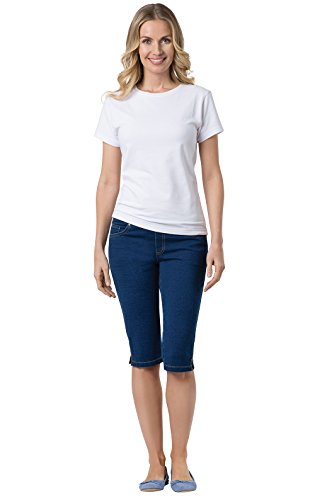 Image of PajamaJeans Bermuda Shorts for Women - Stretch Denim Capri Jeggings