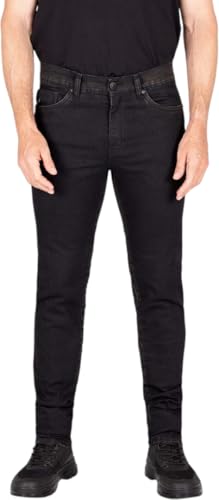 KNOX Colton Jeans da moto, nero sovratinto (worn black overdye), XL