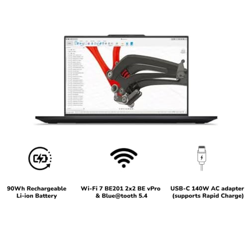 Image of New ThinkPad T1g Gen 8 Mobile Workstation Laptop 16 inch 3.2K (3200x2000) OLED TouchScreen Ultra 9 285H 64GB RAM 2TB SSD Gen5 GeForce RTX 5070 GDDR7 5MP RGB IR Cam Fingerprint Thunderbolt5 Dock Win 11 Pro