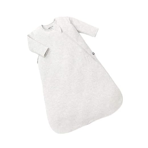 GUNAMUNA Unisex Baby Long Sleeve Wearable Sleep Bag, Ultra Soft Rayon Premium Duvet Sack, 2.6 TOG, Heather Grey, 18-24 Months