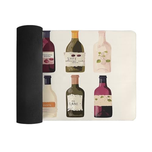 Protector de escritorio con diseño botellas de vino, grande miniatura 3