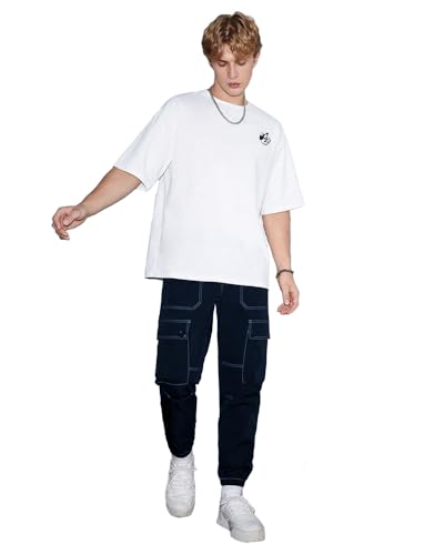 Image of Noble Monk Men's Cargo Pant | Drawstring | Solid Cargo | Multi Pockets Trackpant