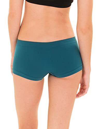 Kalon 6 Pack Women's Nylon Spandex Boyshort Panties4