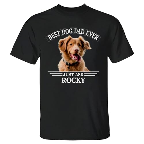 Best Dog Dad Ever Custom Dog Photo Shirt