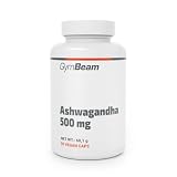 GymBeam Ashwagandha, Withania Somnifera, Ginseng Indiano, 500mg di Estratto, 5% Withanolides, Adattogeni per Resistenza e Gestione dello Stress, Pratiche Capsule (90 cps)