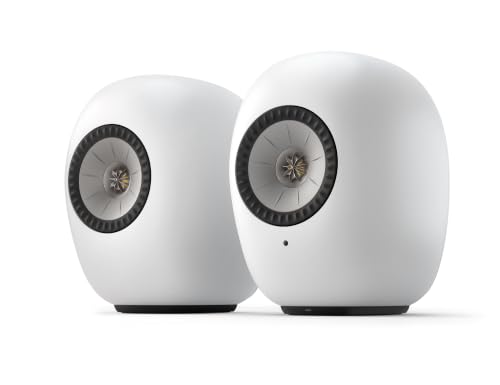 KEF LS Luxe Wireless Active Hi-Fi Speakers, Mineral White