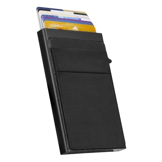 Nuvance - Pasjeshouder Uitschuifbaar - RFID Bescherming - Pasjeshouders voor Mannen en Vrouwen - Kaarthouder Pasjes - Creditcardhouder - Zwart (Zwart)