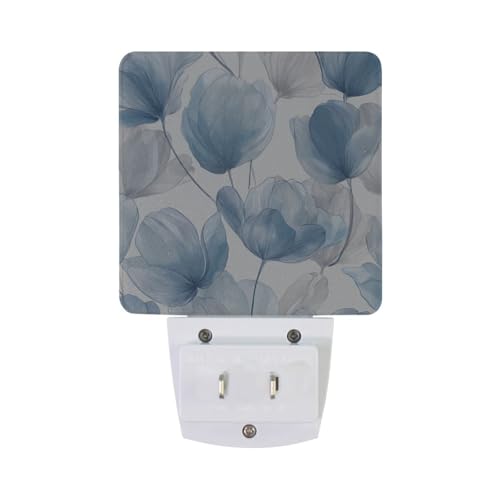 Lámpara de noche led azul tulipán con sensor automático miniatura 6
