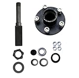 YllJYK STUB-BT8-545-SQ Axle Stub End 2000# 5 x 4.5 inch Hub Axel Kit Square Spindles Side Car Trailer, 1000 lb Capacity Square Spindle, 1.50 inch Square Spindle, 5-Lug Axle Kit