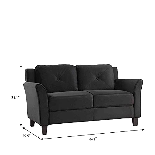 Tulib 3 Piece Upholstered Living Room Sofa Set, Morden Couch Furniture Armchair, Loveseat and Three Seat for Home or Office (1+2+3-Seat), Light Grey