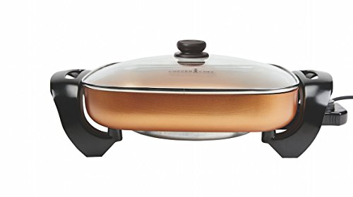 Copper Chef Electric Skillet - Buffet Server - for Steaming Sauteing or Frying