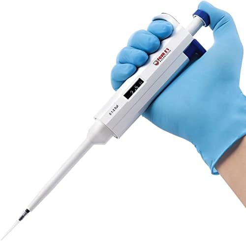 0.1-2.5ul Micropipette Laboratory Pipettes, Adjustable Single Channel Pipetter, Digital Display, Adjustable Volume, Precision and Accuracy, Ergonomically Comfortable Four E's Scentific Pipette