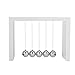 Produktbild NEWTON 'S Cradle Executive Desktop Metall Handwerk Spielzeug, Physik Pendel Wissenschaft, Home Office Desktop Classic Balance Kugeln (quadratisch: Schwarz/Weiß) weiß
