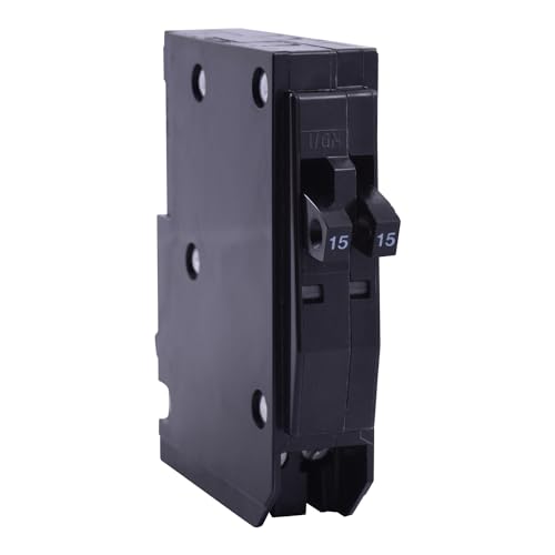 Square D by Schneider Electric QOT2020CP Tandem Mini Circuit Breaker QO 2 x 1 Pole at 20A 120/240VAC 10kA Plug in Mount Black
