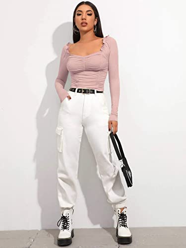 Image of Shasmi Women's Shirt | Sweat Heart Neck | Full Sleeve | Regular Fit | Elegant Design Stylish & Comfortable | All-Day Comfort | Perfect for Formal, Casual (Tank Top)