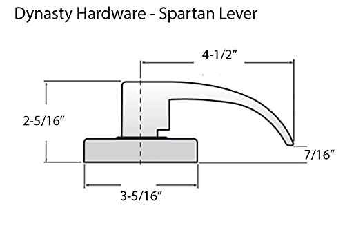 Dynasty Hardware Spartan Design Grade 2 Commercial Duty Door Lever Ada, Satin Chrome Finish (Classroom) #TOP2