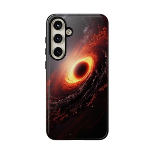 Étui rigide Galaxy S24 Plus brillant protection antichoc motif trou noir