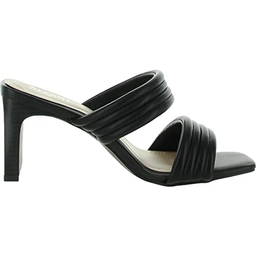 Alfani Womens Stantonn Leather Strappy Block Heels Black 7 Medium (B,M)3