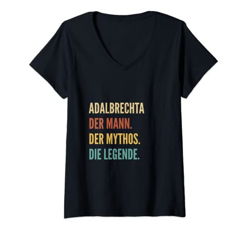 Mujer Funny German First Name Design - Adalbrechta Camiseta Cuello V