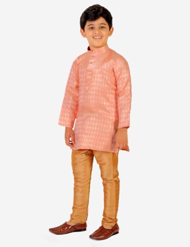 Image of Boy's Kurta Pajama Set (Silk) Traditional Dress Ethnic Wear (P-170)