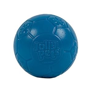 Jolly Pets Mini Jolly Soccer Ball; Floating-Bouncing Dog Toy; 3" Ocean Blue Jolly Pets Mini Jolly Soccer Ball Floating Bouncing Dog Toy 3 Ocean Blue