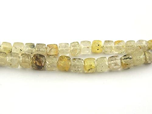 Quartz rutile doré perles géométriques pour fabriquer vos bijoux d'été