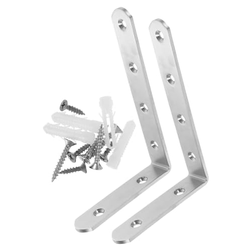 Alasum 2個家具用壁アンカー 転倒防止キット 棚 キャビネット固定用アングルブラケット ベビープルーフィング対応