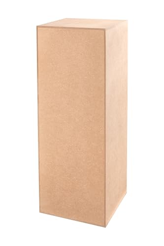 DECOKTIVO Columna decorativa de MDF, columna de flores para salón, soporte para flores, decoración de pedestal, soporte para plantas, base estable, diseño moderno, 80 x 30 x 30 cm